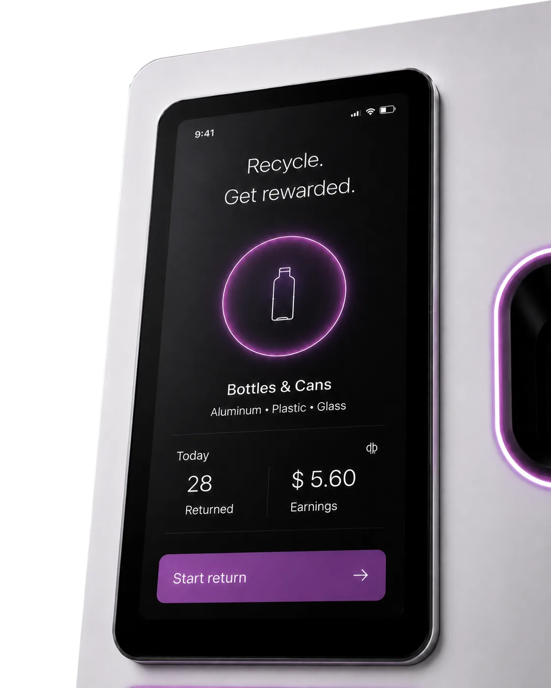 Retearn live dashboard on device
